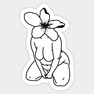 Flower Lady Sticker